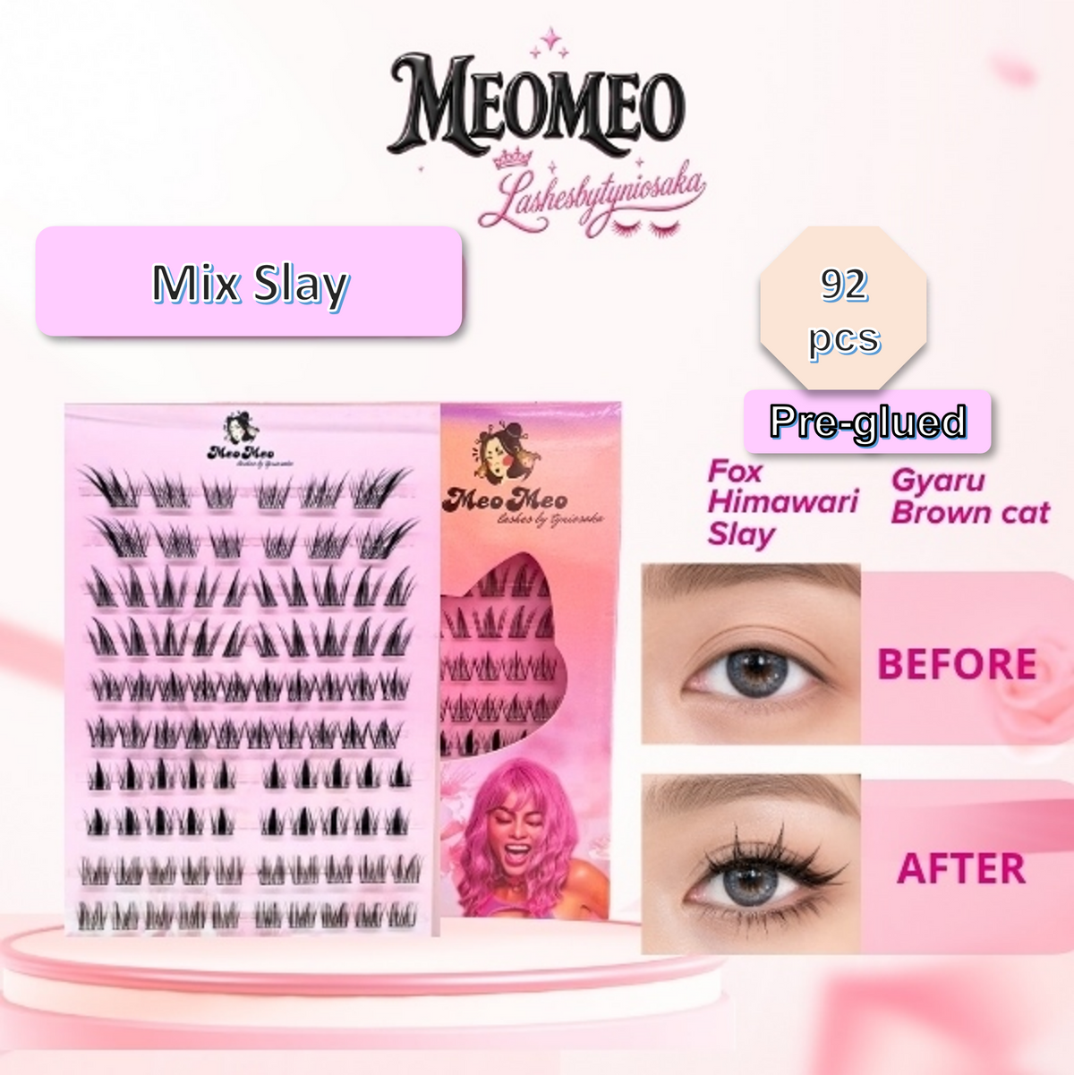 Slay Mix Pre Glued Lashes